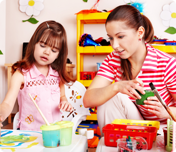Little Girl Painting - Preschool Jacksonville FL